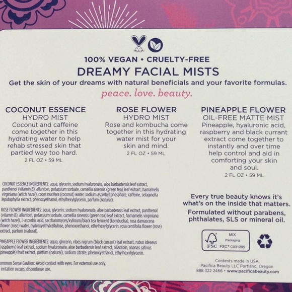 Pacifica Skincare Pacifica Dreamy Facial Mist Set Of 3 Poshmark